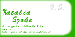 natalia szoke business card